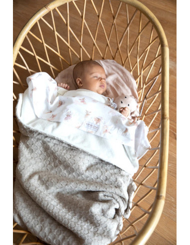 Bamboom "Honey" - Coperta Culla in Bambù organico e Spugna peluche