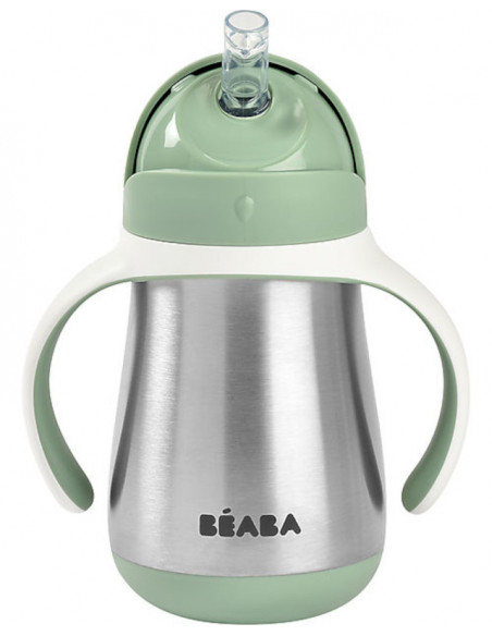 Béaba - Tazza termica con Cannuccia in Acciaio Inox