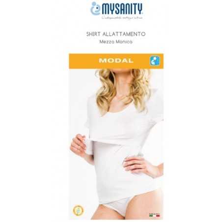 MySanity - T-shirt allattamento mezza manica nera
