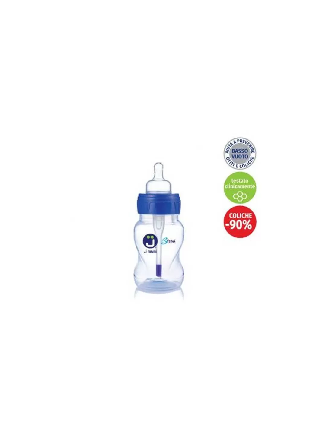 J Bimbi Biberon Antiotite E Anticoliche 160 Ml Verde Acqua - Baby - copertina