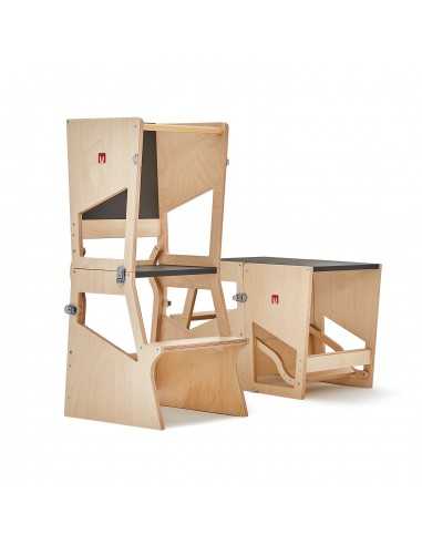 LEARNING TOWER TRANSFORMER NATURALE/LAVAGNA BIANCONIGLIO KIDS